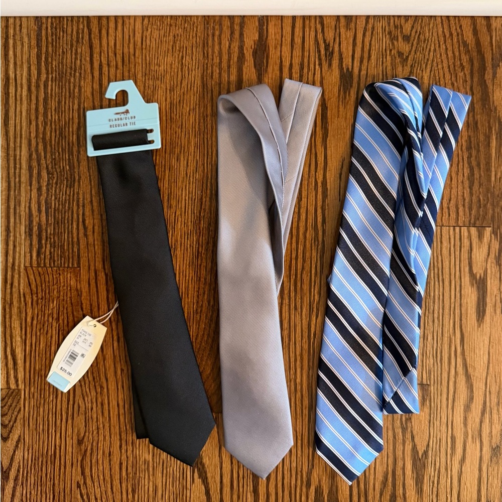 Class Club Blue Black Gray Tie LOT